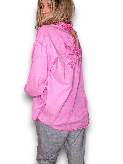 Bright Pink Bow Shirt