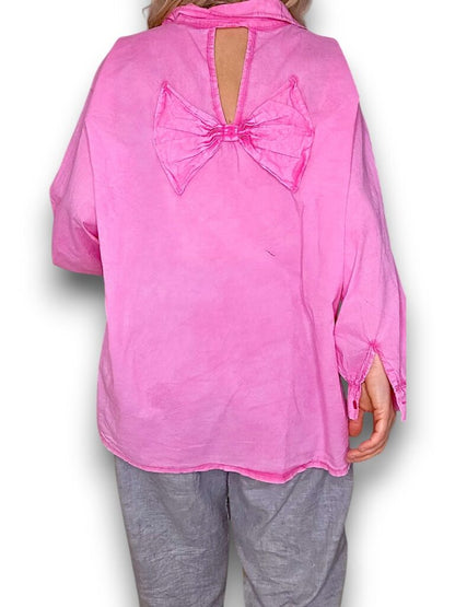 Bright Pink Bow Shirt
