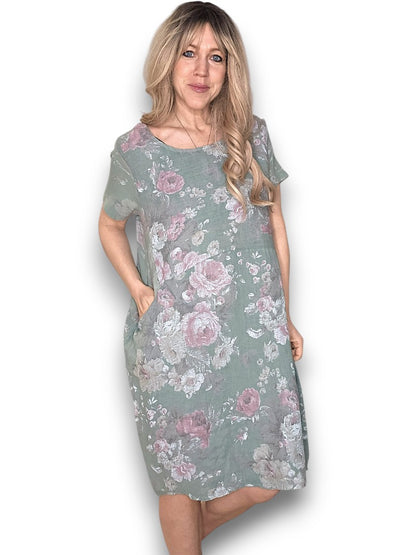 Sage Scarlett Rose Jungle Dress