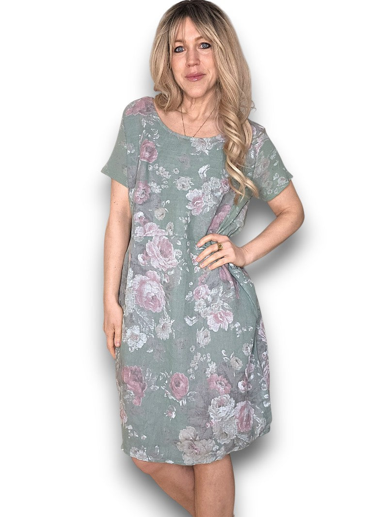 Sage Scarlett Rose Jungle Dress