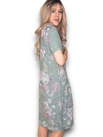 Sage Scarlett Rose Jungle Dress