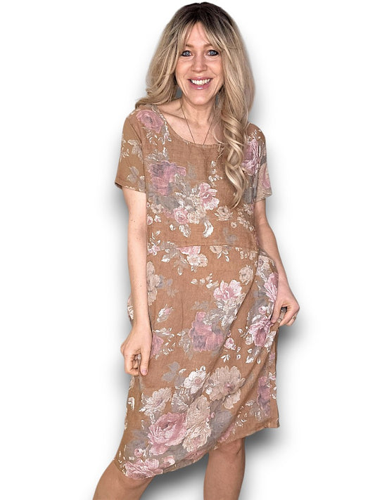 Hazelnut Scarlett Rose Jungle Dress