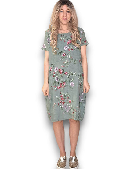 Sage Lingonberry Jungle Dress