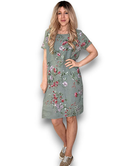 Sage Lingonberry Jungle Dress