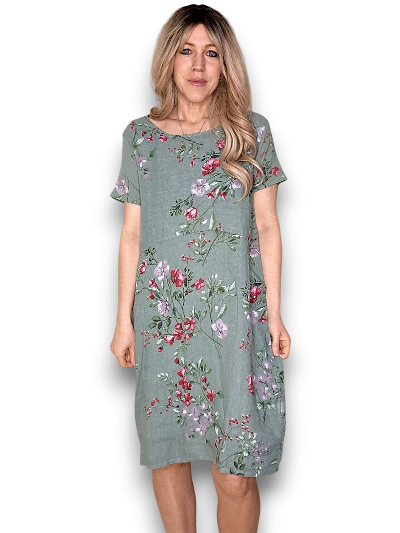 Sage Lingonberry Jungle Dress