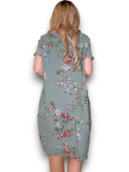 Sage Lingonberry Jungle Dress