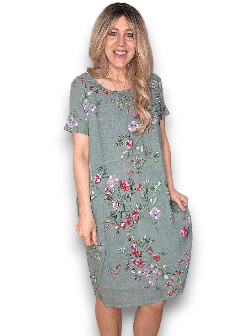 Sage Lingonberry Jungle Dress