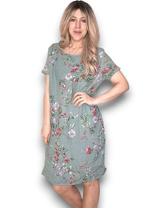 Sage Lingonberry Jungle Dress