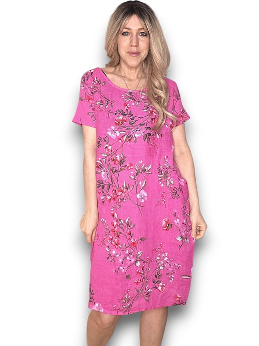Hot Pink Lingonberry Jungle Dress