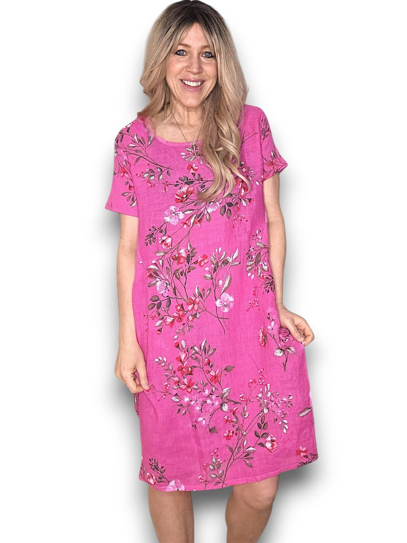 Hot Pink Lingonberry Jungle Dress
