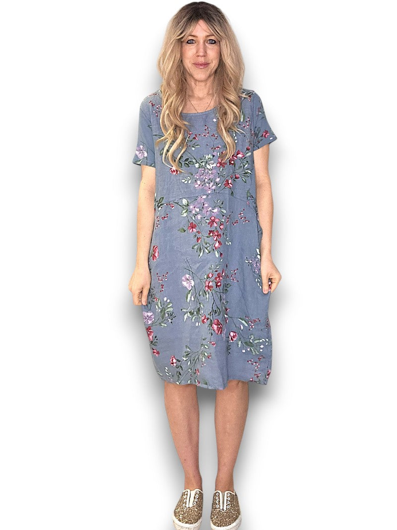 Petrol Lingonberry Jungle Dress