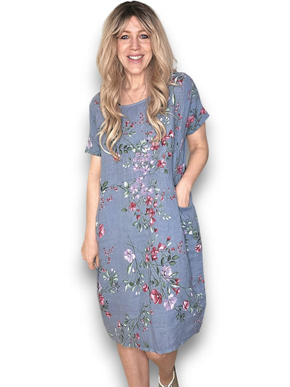 Petrol Lingonberry Jungle Dress