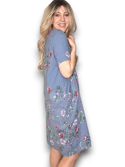 Petrol Lingonberry Jungle Dress