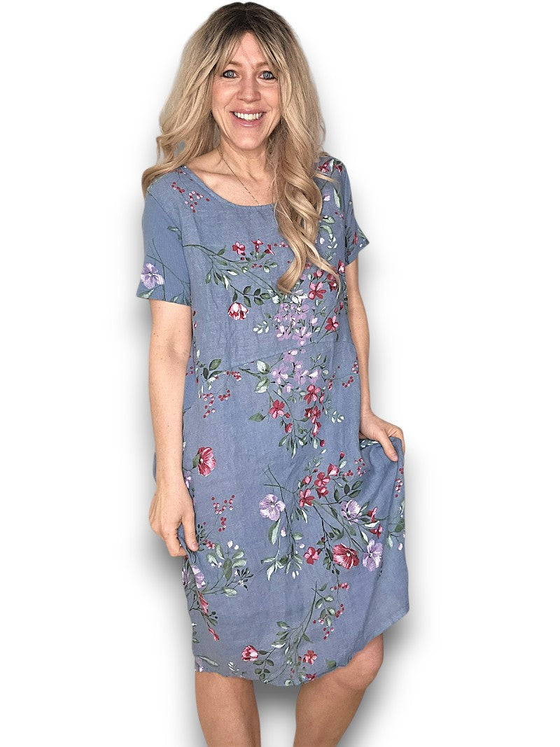 Petrol Lingonberry Jungle Dress
