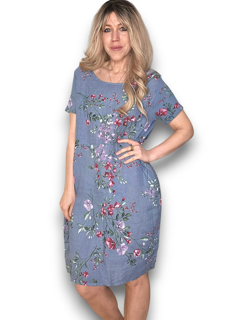 Petrol Lingonberry Jungle Dress