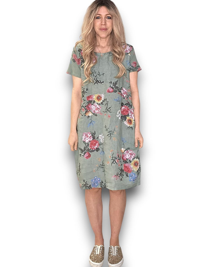 Sage Bouquet Jungle Dress