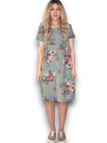 Sage Bouquet Jungle Dress