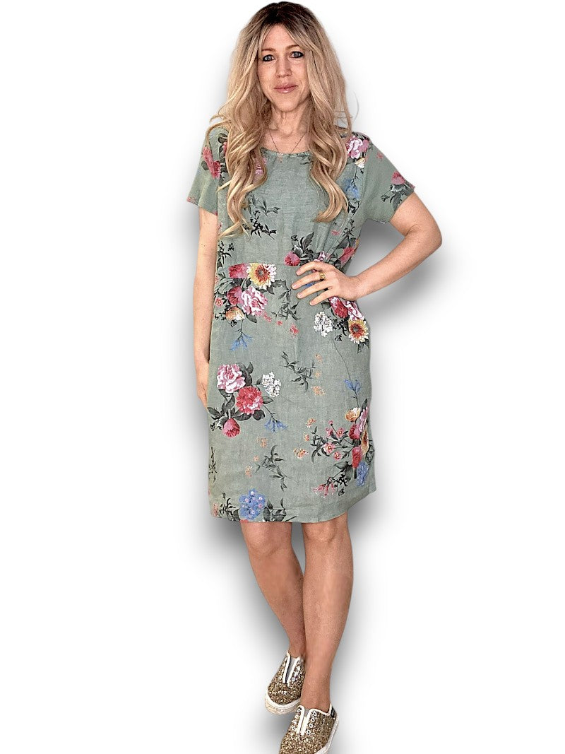 Sage Bouquet Jungle Dress