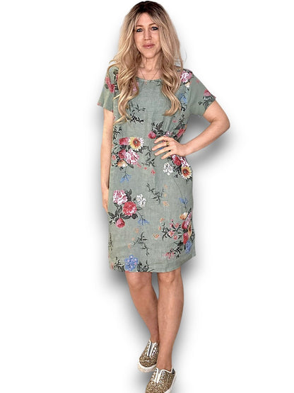 Sage Bouquet Jungle Dress