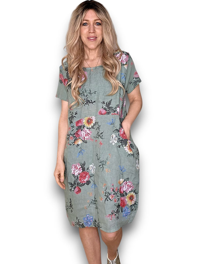 Sage Bouquet Jungle Dress