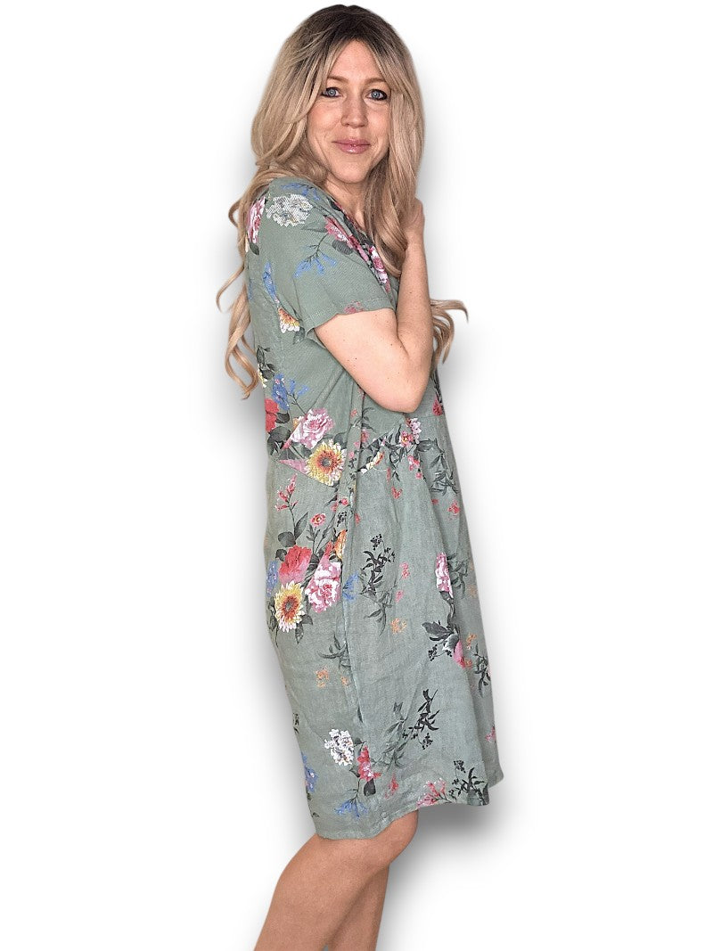 Sage Bouquet Jungle Dress
