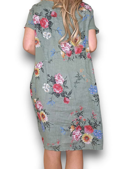 Sage Bouquet Jungle Dress