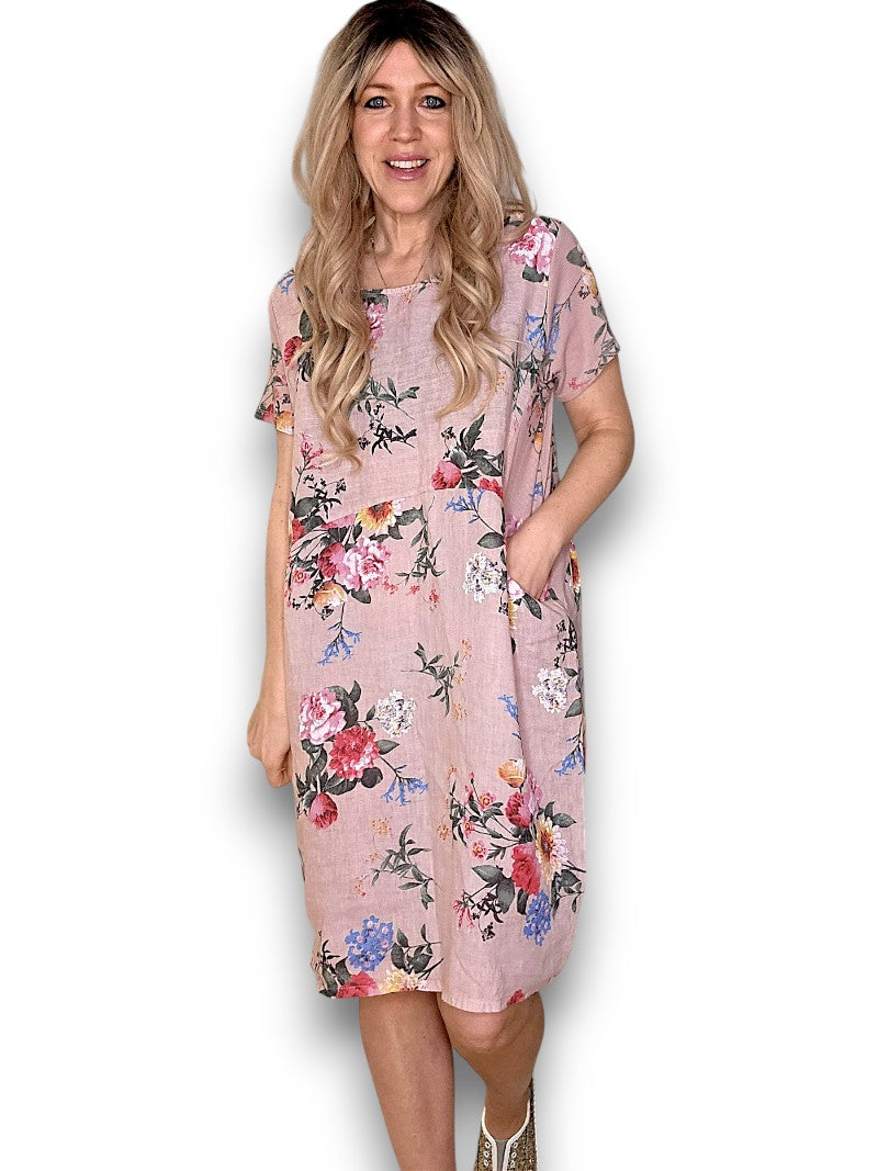 Baby Pink Bouquet Jungle Dress