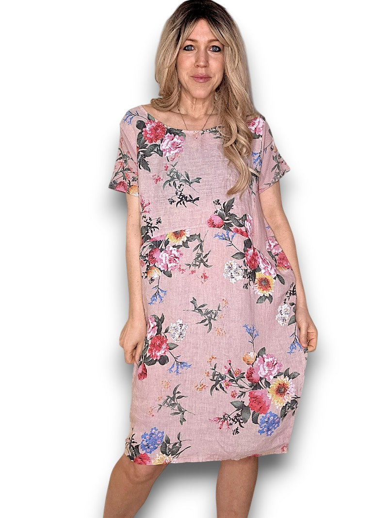 Baby Pink Bouquet Jungle Dress