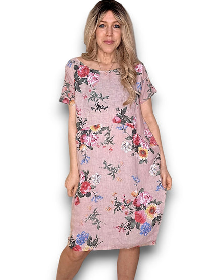 Baby Pink Bouquet Jungle Dress