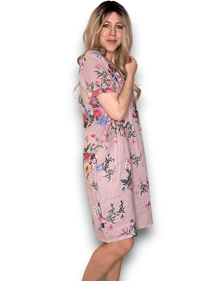 Baby Pink Bouquet Jungle Dress