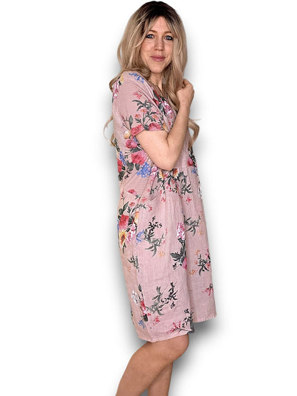 Baby Pink Bouquet Jungle Dress