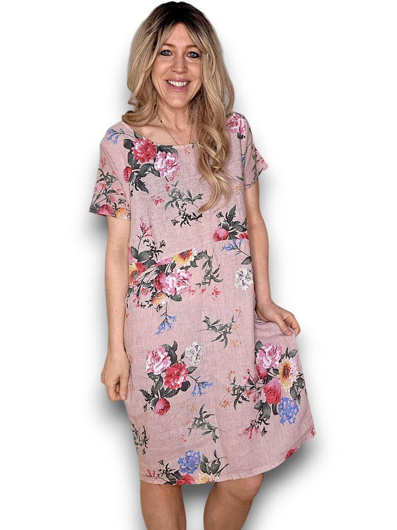Baby Pink Bouquet Jungle Dress