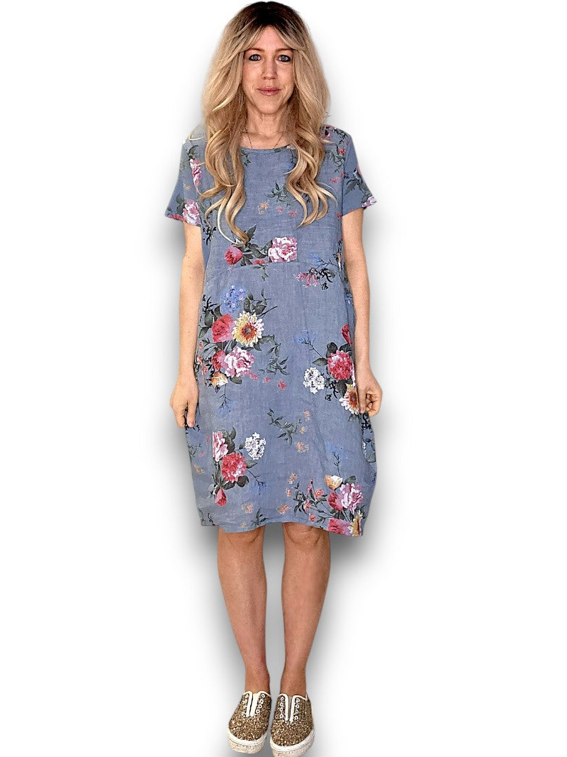 Petrol Bouquet Jungle Dress