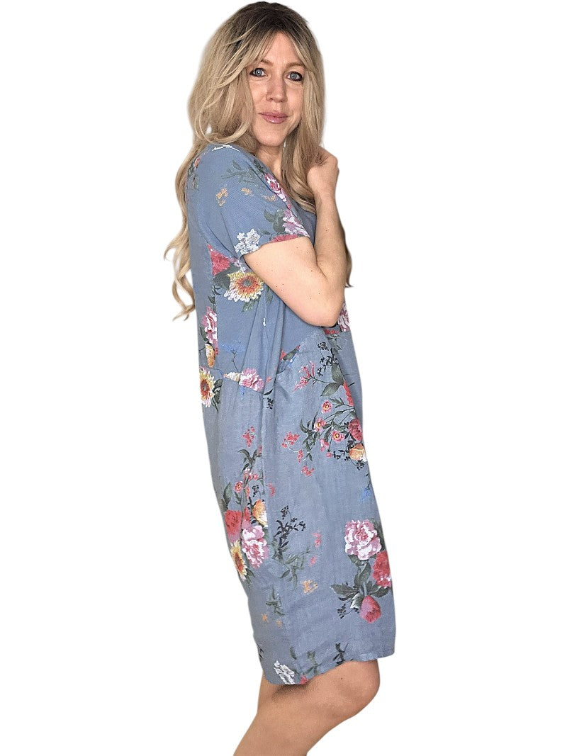 Petrol Bouquet Jungle Dress