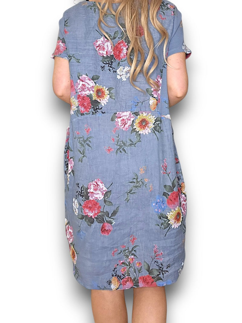 Petrol Bouquet Jungle Dress
