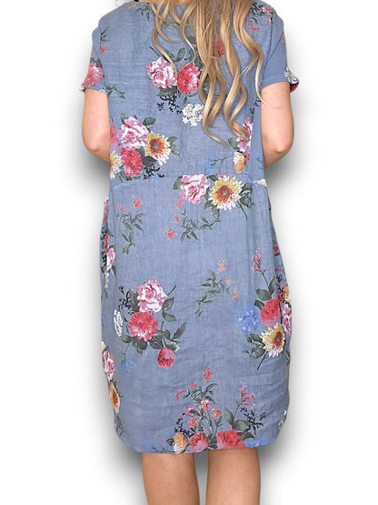 Petrol Bouquet Jungle Dress