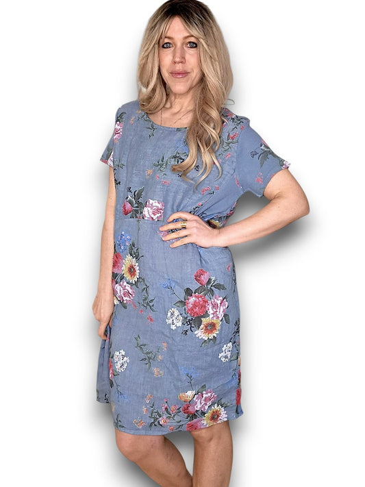 Petrol Bouquet Jungle Dress