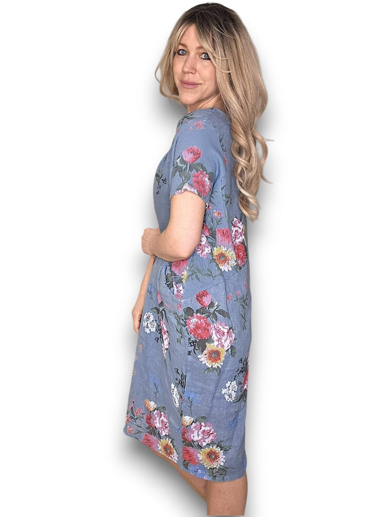 Petrol Bouquet Jungle Dress