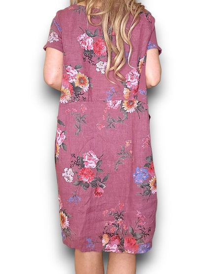 Drk Berry Bouquet Jungle Dress