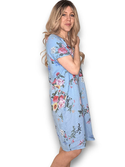 Baby Blue Bouquet Jungle Dress