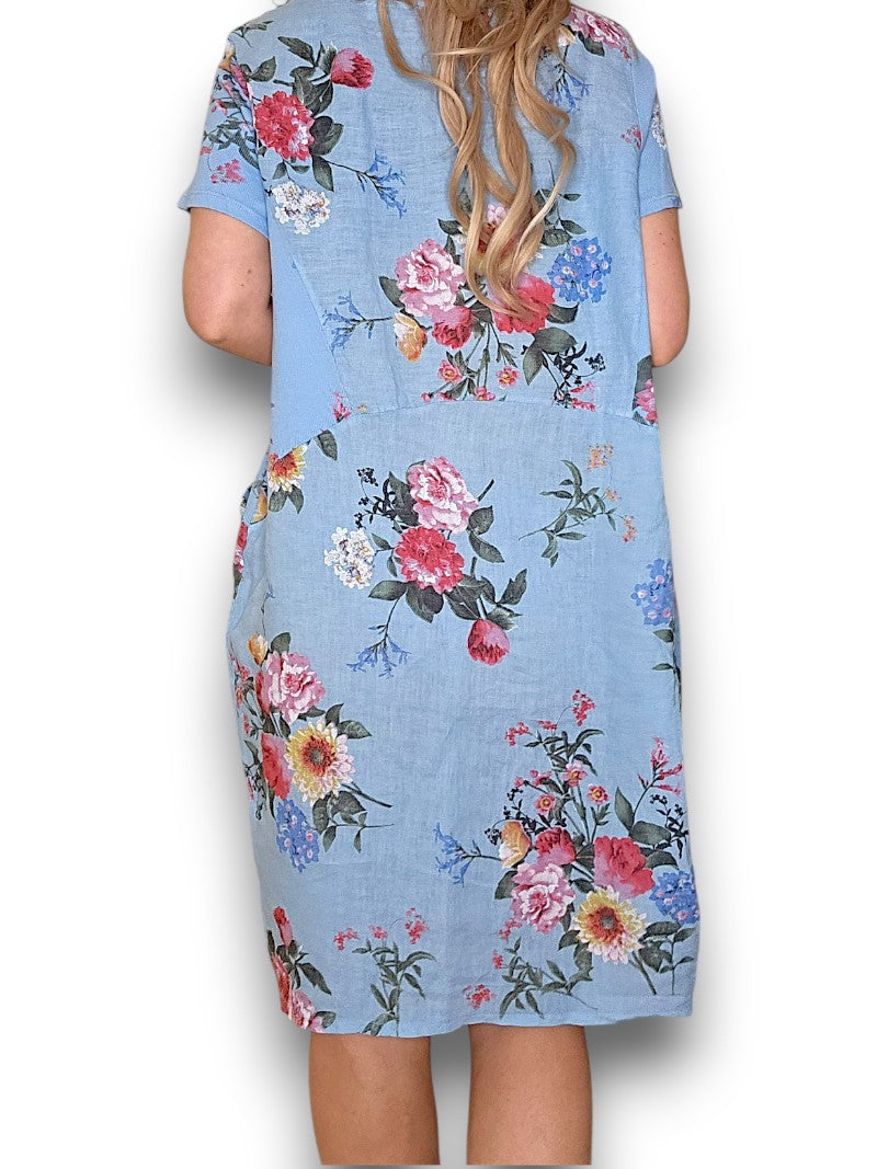Baby Blue Bouquet Jungle Dress