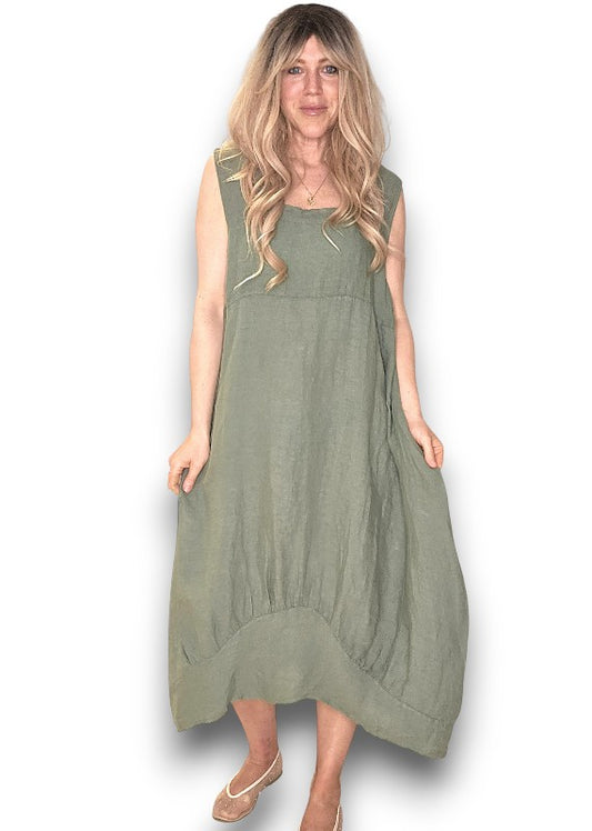 Forest Plain Maxi Tank Dress