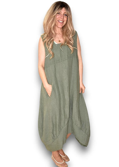 Forest Plain Maxi Tank Dress