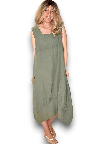 Forest Plain Maxi Tank Dress