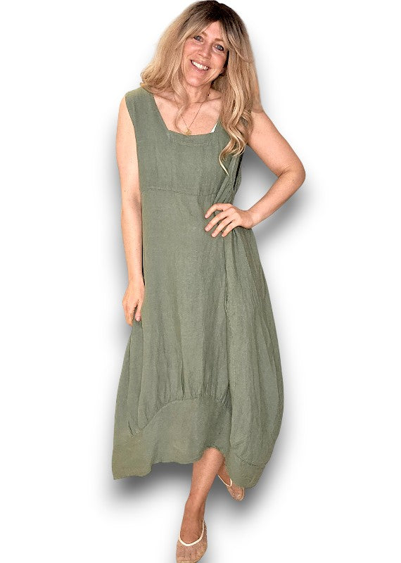Forest Plain Maxi Tank Dress