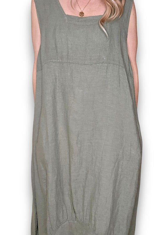 Forest Plain Maxi Tank Dress