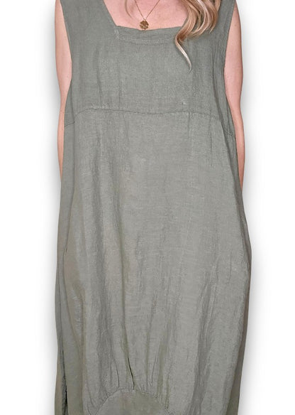 Forest Plain Maxi Tank Dress