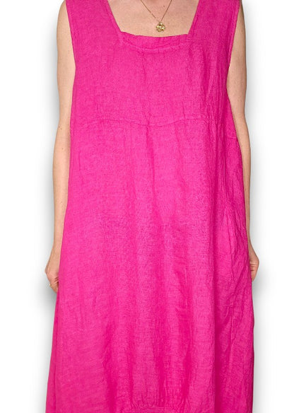Dark Hot Pink Plain Maxi Tank Dress
