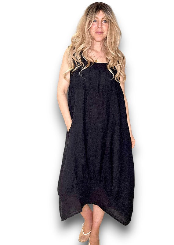 Black Plain Maxi Tank Dress