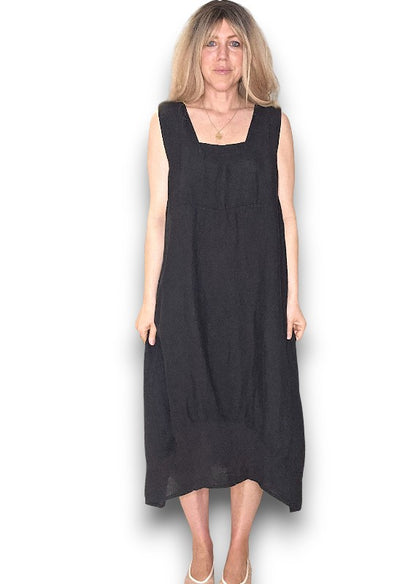 Black Plain Maxi Tank Dress